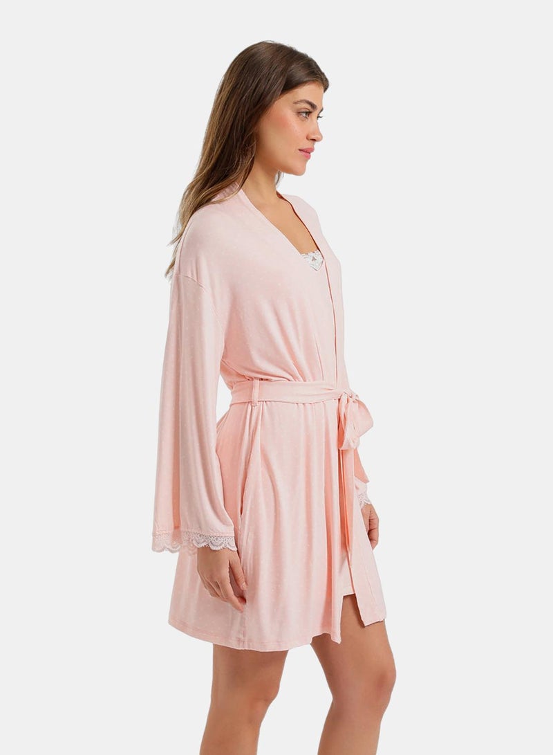 Carina Polka Dot Belted Robe - Image 2