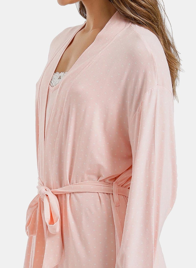 Carina Polka Dot Belted Robe - Image 5