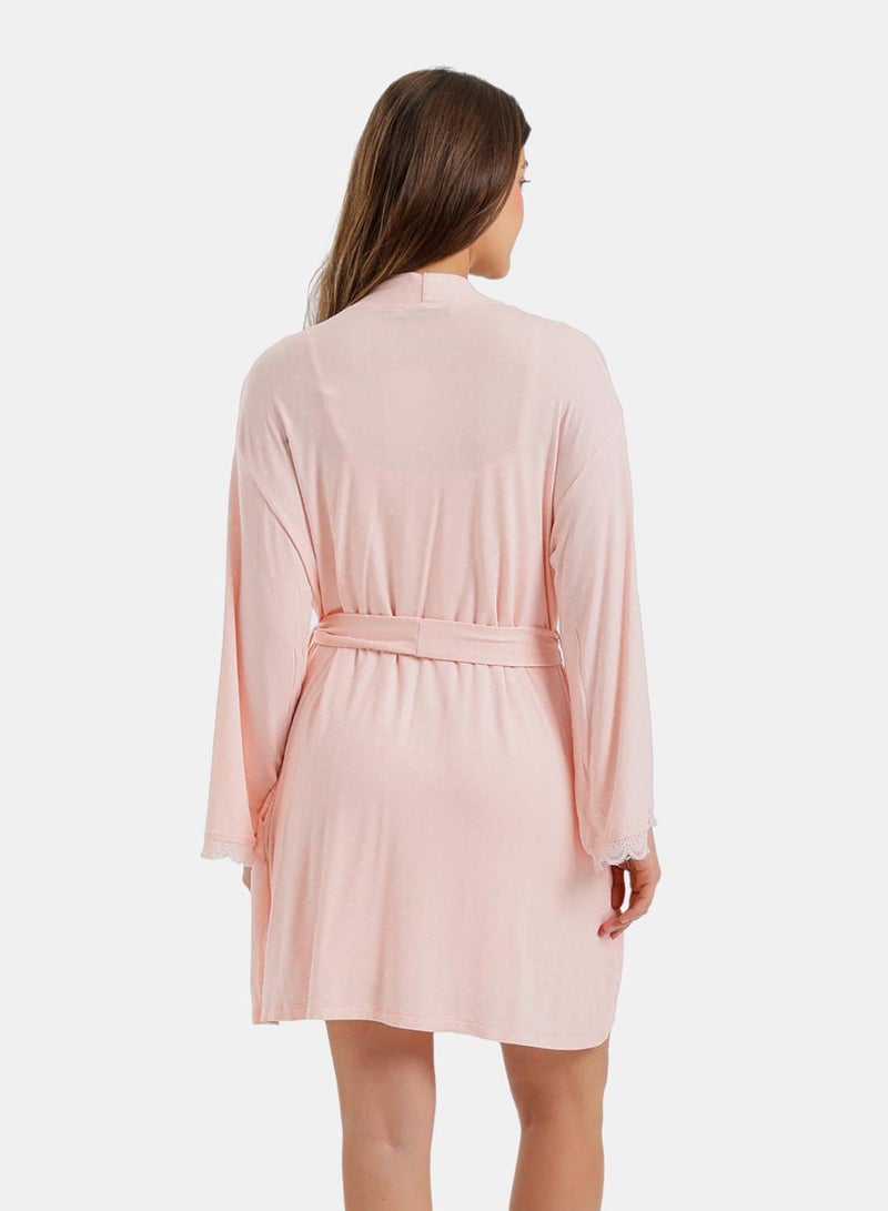Carina Polka Dot Belted Robe - Image 4
