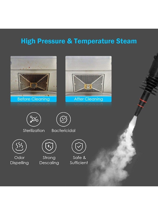 1050W Handheld Steam Cleaner for Home Pressurized Steam Cleaner with 9 Accessories and Safety Lock, 9.8Ft Extended Power Cord，Multi-Purpose Steamer for Home Use, Floor, Car, Upholstery, Grout(Blue/B - Image 5