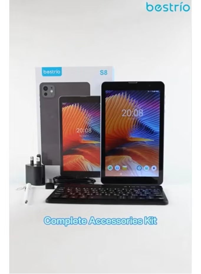 BESTRIO “S8 8-Inch Android 14 Tablet with IPS Display, 8GB RAM, 512GB Storage, 5000mAh Battery, and 5G Connectivity – High-Performance Portable Tablet for Work, Study, Gaming, and Multimedia, Sleek Compact Design for Home, Office, and Travel.” - Image 3