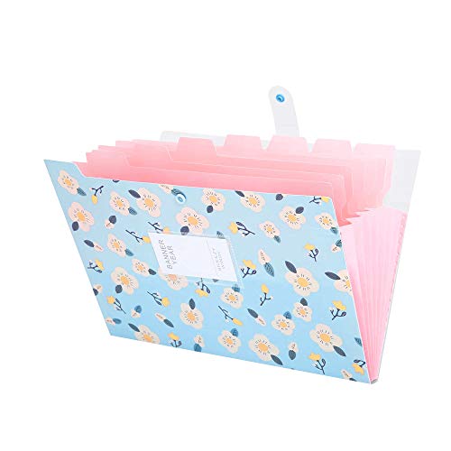 POTTIIS Flower Design Expanding File Folders, 8 Pocket, 4 Pack, A4 Letter Size, Poly Material, 12.8 x 9.3 in - Image 5