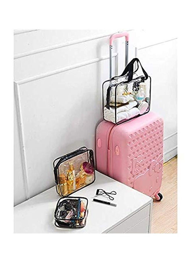 نيبمينينت مجموعة حقائب لأدوات الزينة مكونة من 3 قطع شفاف/ أسود - Image 5