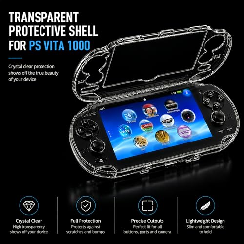 Gorliskl Ultra Clear Crystal Transparent Hard Shell Protective Case Cover Skin for Sony PlayStation PS Vita PSV 1000 PCH-1000 Console - Image 2