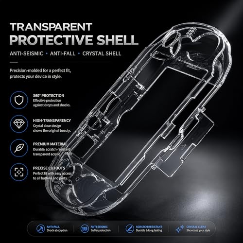 Gorliskl Ultra Clear Crystal Transparent Hard Shell Protective Case Cover Skin for Sony PlayStation PS Vita PSV 1000 PCH-1000 Console - Image 3