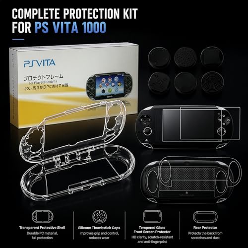 Gorliskl Ultra Clear Crystal Transparent Hard Shell Protective Case Cover Skin for Sony PlayStation PS Vita PSV 1000 PCH-1000 Console - Image 5