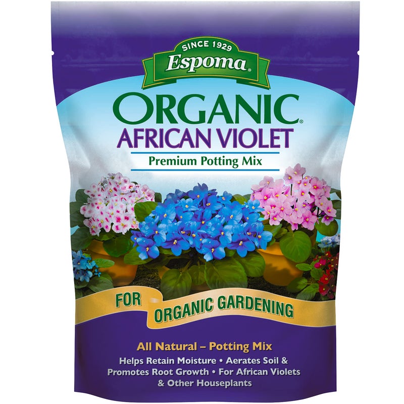 Espoma Organic Natural and Organic Premium Potting Soil Mix for African Violets and All Indoor Flowering Houseplants. for Organic Gardening. 4 Quart Bag - Image 1
