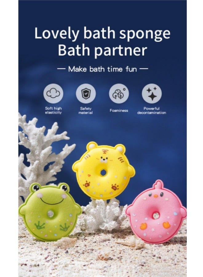 Cartoon Suction Cup Bath Sponge Children's Bath Towel Baby Bath Sponge - Image 2