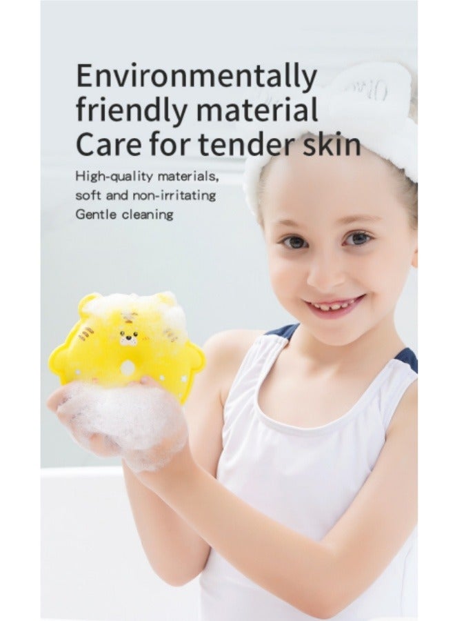 Cartoon Suction Cup Bath Sponge Children's Bath Towel Baby Bath Sponge - Image 4