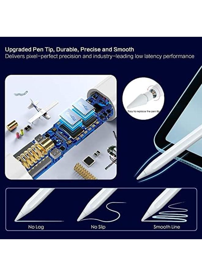 erorex Stylus Pen For Ipad 9Th And 10Th Gen Pencil 2Nd Generation 2X Fast Charge Pen For Ipad 2018 2023 Ipad Pencil For Ipad Pro 11 12.9 3 4 5 Gen Ipad Mini 5 6 Ipad 6 7 8 Ipad Air 3 4 5 White - Image 5