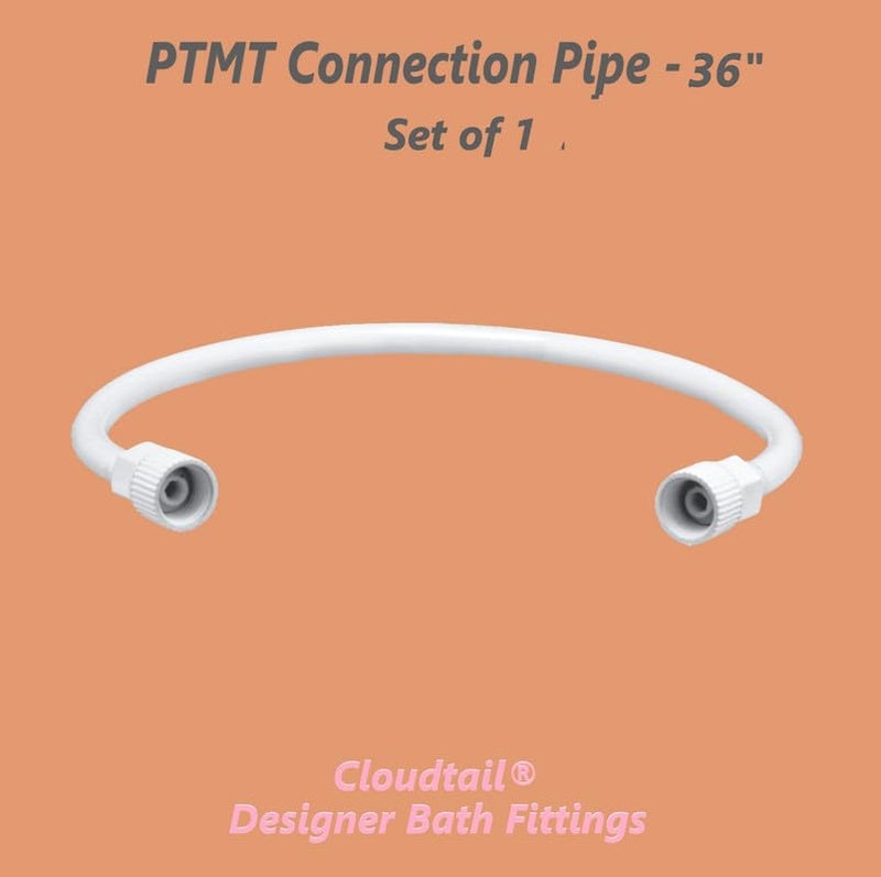 Cloudtail Cloudtail Connection PipeReplacement TubeHoseFlexibleLight Weight With BoltIdeal For KitchenBathroomHealth FaucetGeyserRo PourifierMaterial PtmtPlasticColor WhiteSize 36Set Of 1  - Image 2