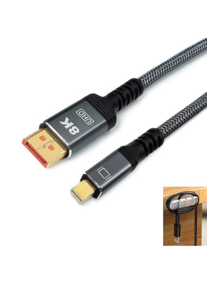 1m, mini DisplayPort Cable 1.4 to DP Cable (8K@60Hz, 2K@240Hz，4K@144Hz,32.4Gbps)，Compatible for Laptop PC TV Gaming Monitor - Image 1