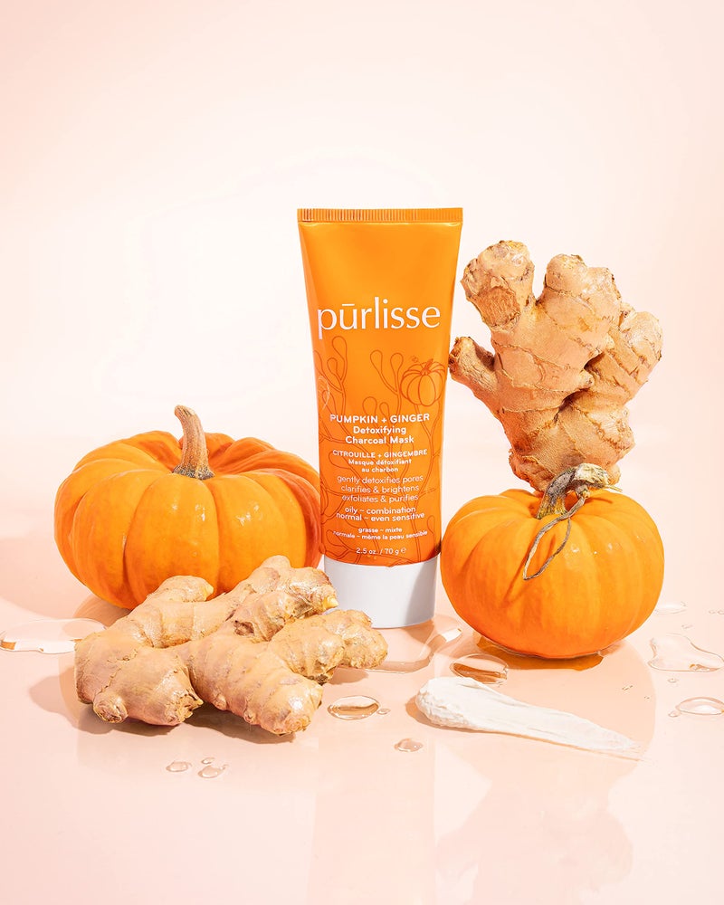 بورليس Purlisse Pumpkin and Ginger Detoxify Cynaction Mask: خالية من القسوة ونظيفة Paraben و Culfate خالية من الكبريتات. 2.5 أوقية - Image 4