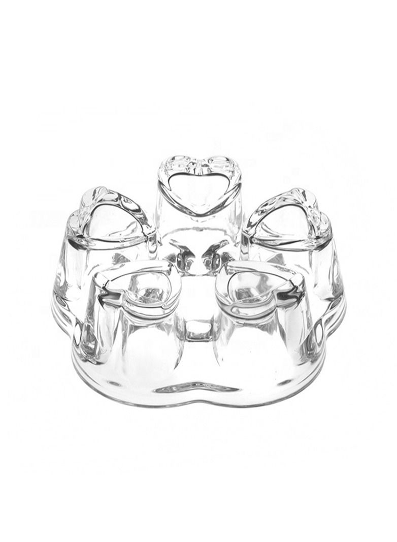 Tealand Borosilicate Crystal Teapot Heating Glass Heart Warmer for Heating Tea or Beverages (Candle not Included)