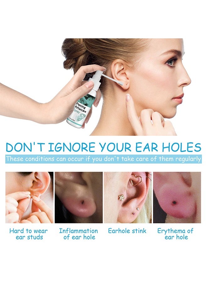 SOUTH MOON Piercing Aftercare Spray, Preventing Ear Canal Infection, Reducing Swelling Relieving Pain, Ear Hole Cleaning Anti Blocking Odor Removing Spray - 30ML  - Image 5