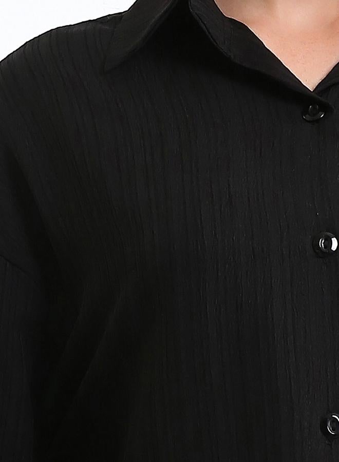 LC WAIKIKI Oversize Textured Women's Shirt - Image 3