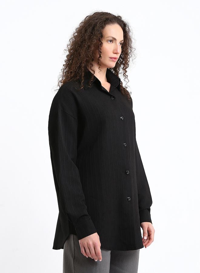 LC WAIKIKI Oversize Textured Women's Shirt - Image 4
