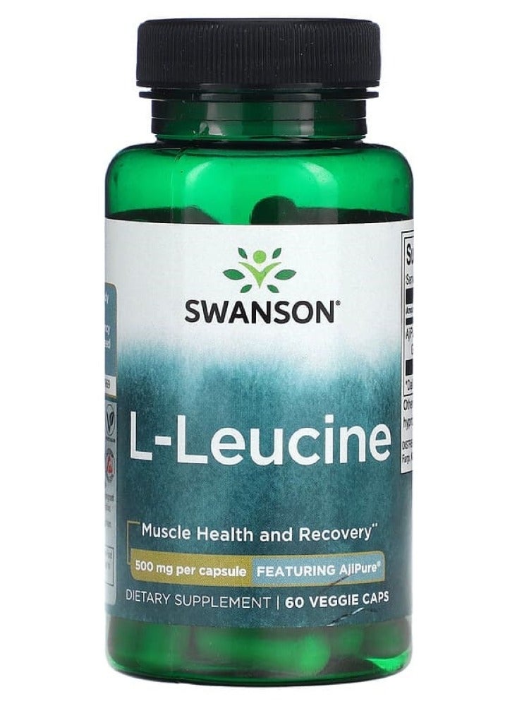 L-Leucine - Featuring Ajipure 500 mg 60 Veg Caps