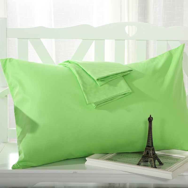 Cotton Pillowcase Simple Solid Color Single Fruit Green