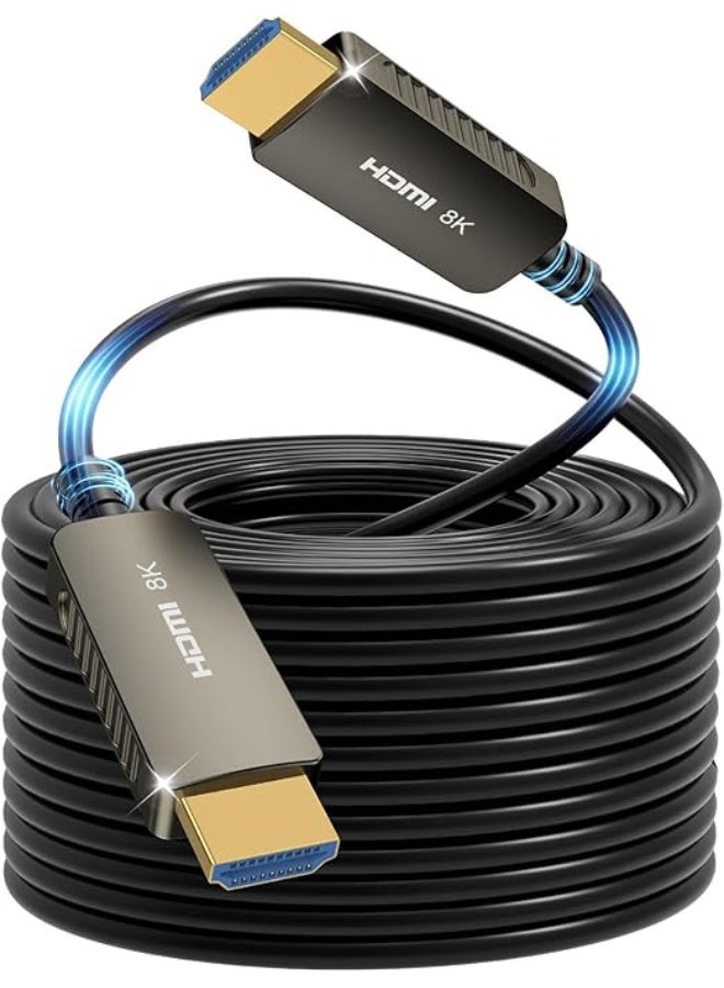 8K HDMI 2.1 Optical Fiber Cable – 150M (492FT) Ultra High-Speed – Supports 8K@60Hz, 4K@120Hz, 48Gbps, eARC, HDCP 2.2  - Image 1
