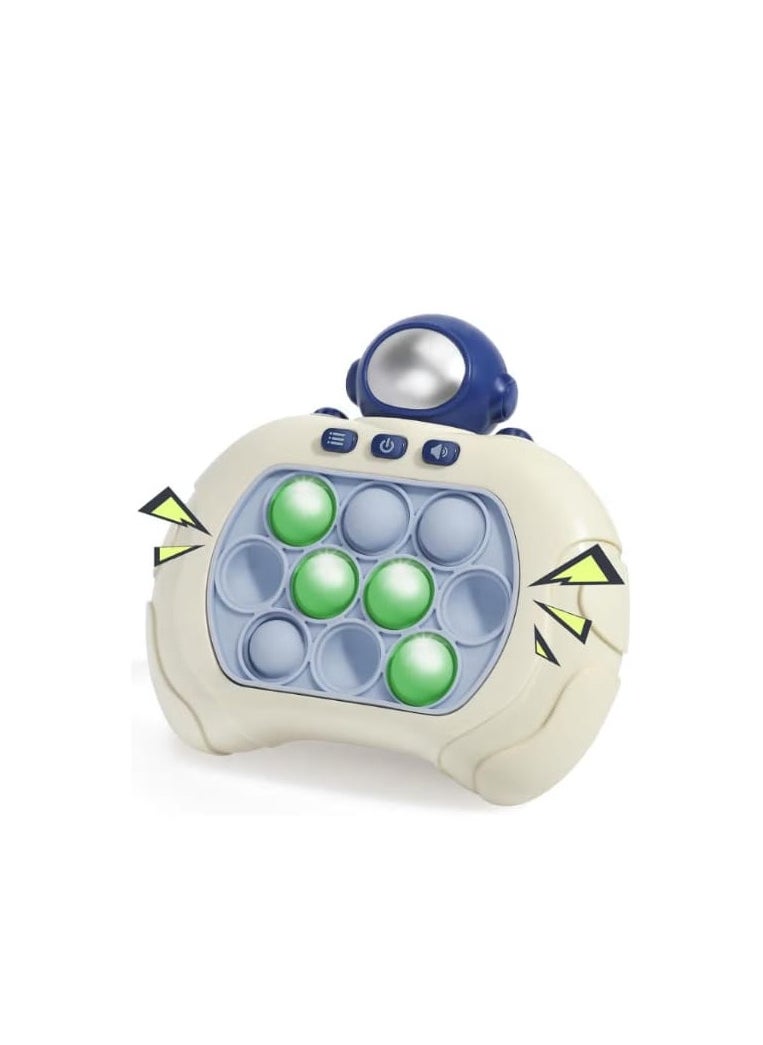 Generic KIDSZONE Pop Quick Push Bubbles Game, Pop It Electronic Game, Puzzle Fidget Toy, Pop It Light Up Game, Push Pop Game Controller Bubble Sensory Fidget Toy for Children Adults (White Astronaut) 