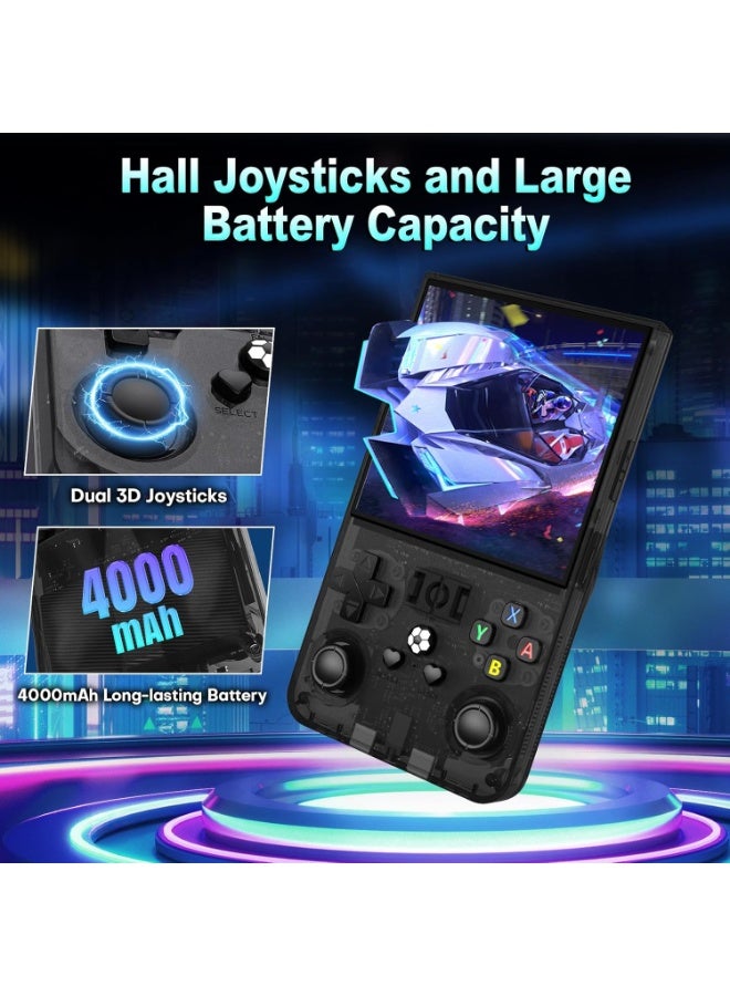 JAJEEK R36MAX Retro Handheld Game Console 4.0 Inch IPS Screen, Portable Gaming System with 64GB TF Card, Built-In Emulator Platform, 4000mAh Battery, Black - Image 4