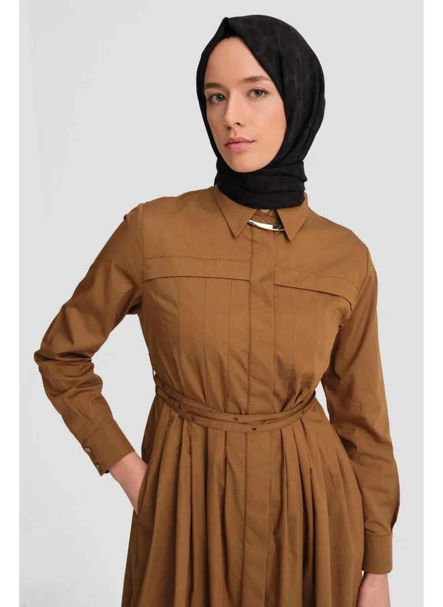 ARMINE Cross Belt Cotton Dress 24K9903 Tan