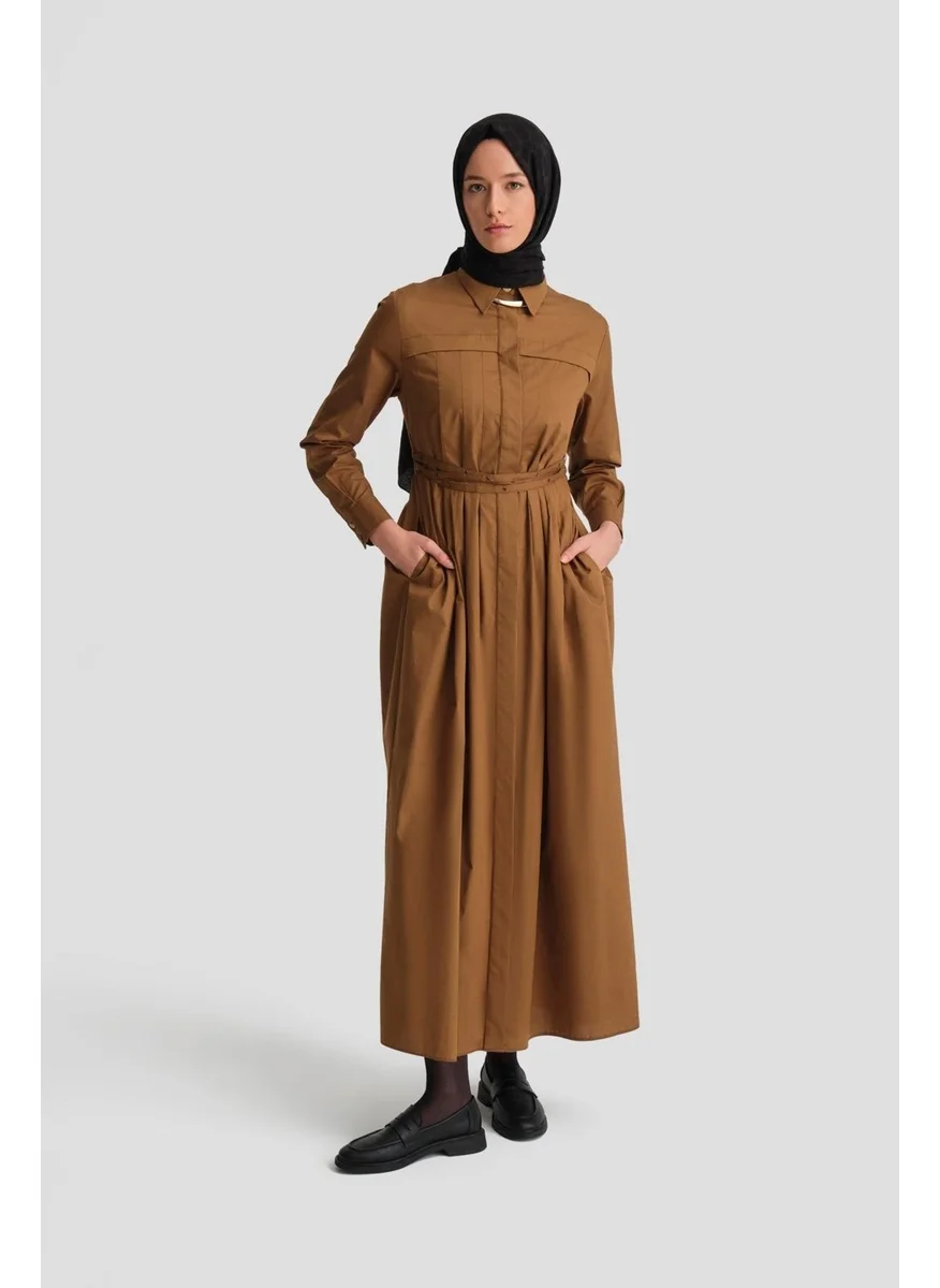 ARMINE Cross Belt Cotton Dress 24K9903 Tan
