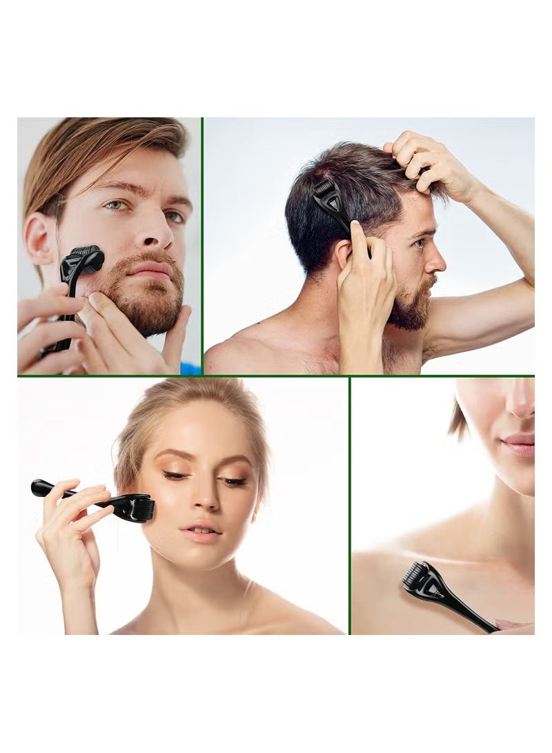 FCB Derma Micro-Needle Roller for Hair Regrowth and Beard Growth 0.5mm Black/Pink - Image 3