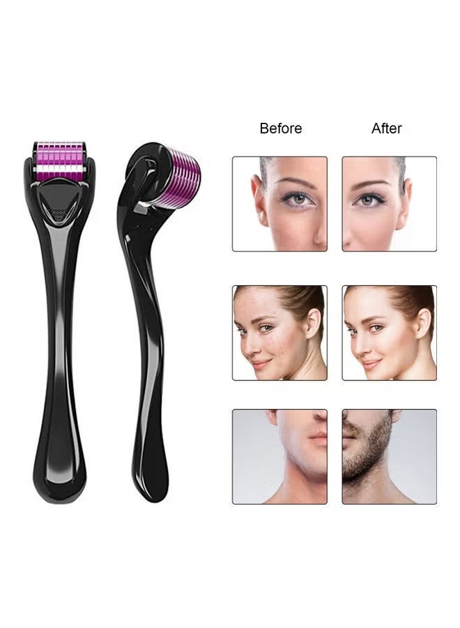 FCB Derma Micro-Needle Roller for Hair Regrowth and Beard Growth 0.5mm Black/Pink - Image 4