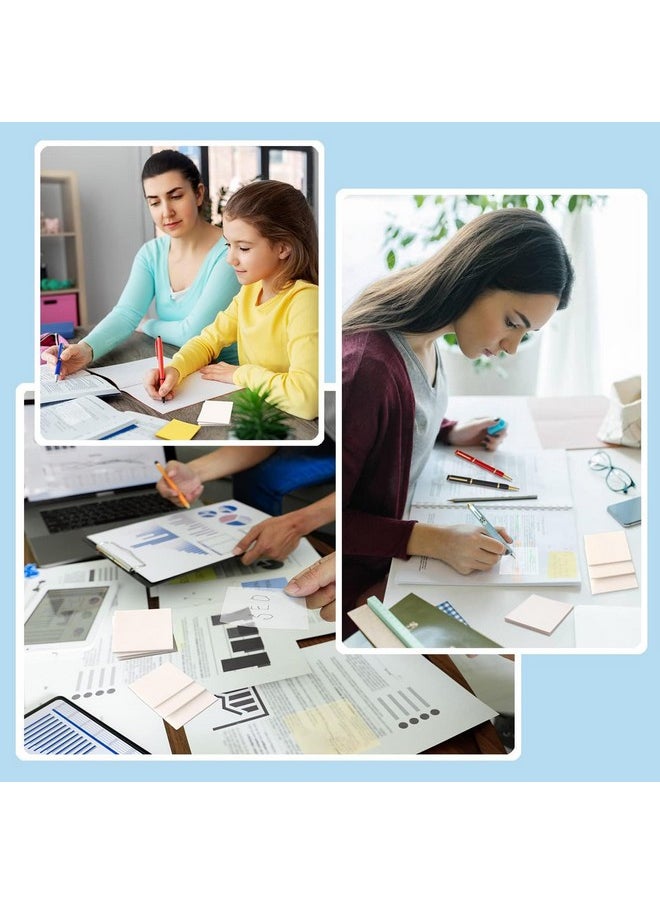 GLUN GLUN® 100 Sheets Transparent Sticky Note, Self-Sticky Note Pads, Clear Notes 7.5x7.5cm, Transparent Self-Adhesive Sticky Note, Perfect for Students & Other Field  - Image 3