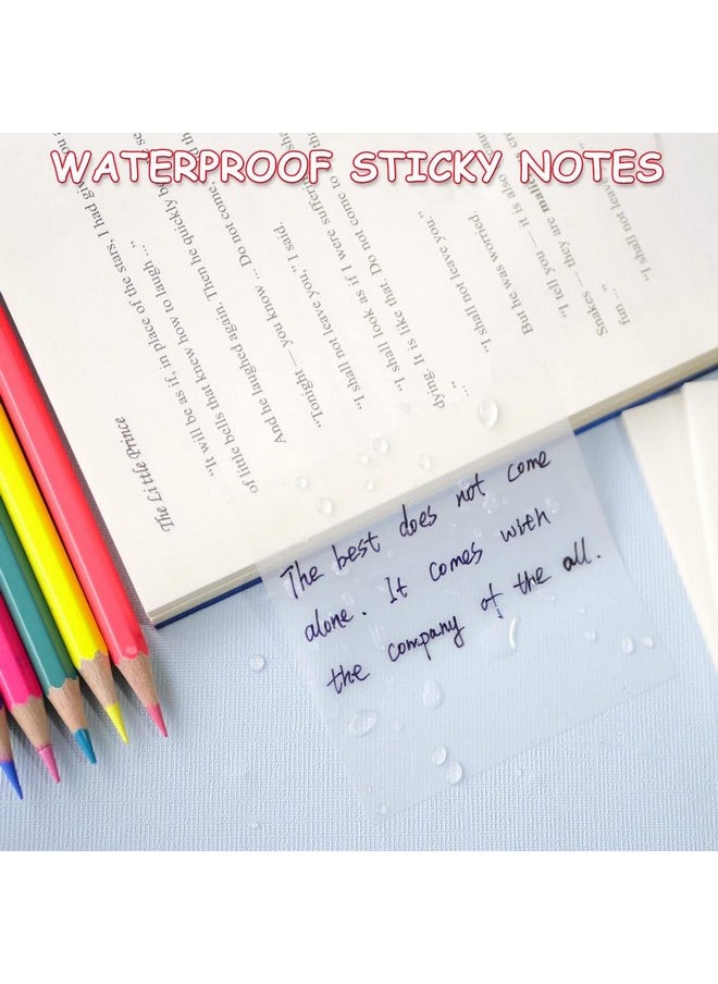 GLUN GLUN® 100 Sheets Transparent Sticky Note, Self-Sticky Note Pads, Clear Notes 7.5x7.5cm, Transparent Self-Adhesive Sticky Note, Perfect for Students & Other Field  - Image 5