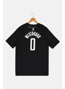 Nike Nike x NBA Kids Boy Houstone Rockets Short Sleeve Outdoor T Shirt, Black  - Image 2