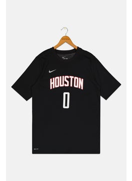 Nike Nike x NBA Kids Boy Houstone Rockets Short Sleeve Outdoor T Shirt, Black  - Image 1