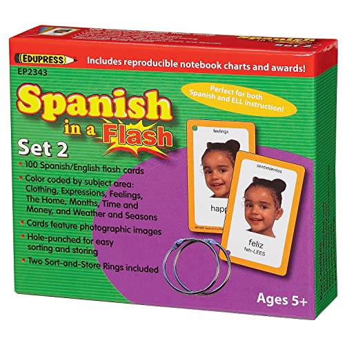 Edupress Spanish in a Flash Cards Set 2 (EP62343) - Image 4