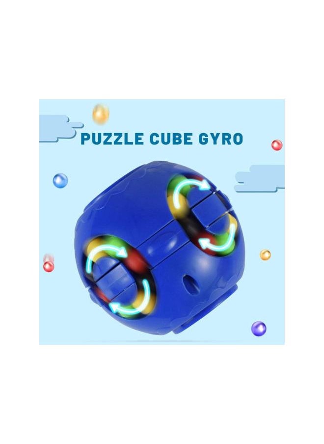 Decompression Cube Magic Bean Gyroscope Puzzle Cube, Creative Fingertip Gyro Cube Toy, Fidget Spinner Gyro Relieves Stress & Anxiety Toy for Children and Adults