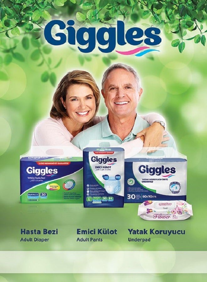 giggles Adult Pants Culotte Turkish Made with Wetness Indicator and Odor Control XL Size (30 Pieces) - Image 5