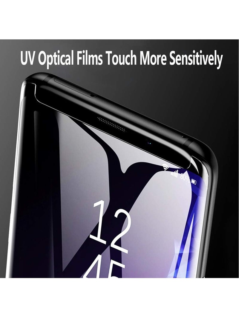 DUSALA [2 Pack Screen Protector Compatible for Samsung Galaxy Note 8 / Note 9 Full Edge 3D Curved Tempered Glass Film W/UV Liquid Adhesive Light Installation Kit (Case Friendly) - Image 5