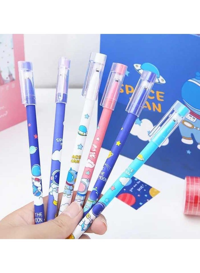 Generic Erasable Gel Pens with Magic Eraser Attached 0.5mm, Cute Erasable Pens, Student Gifts, Office Supplies 3 Dry Erase Pens  - Image 1