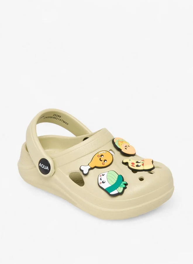 Aqua Food Jibbitz Clogs with Backstrap