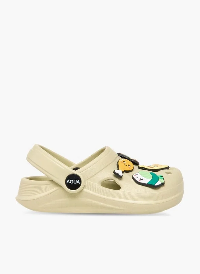 Aqua Food Jibbitz Clogs with Backstrap