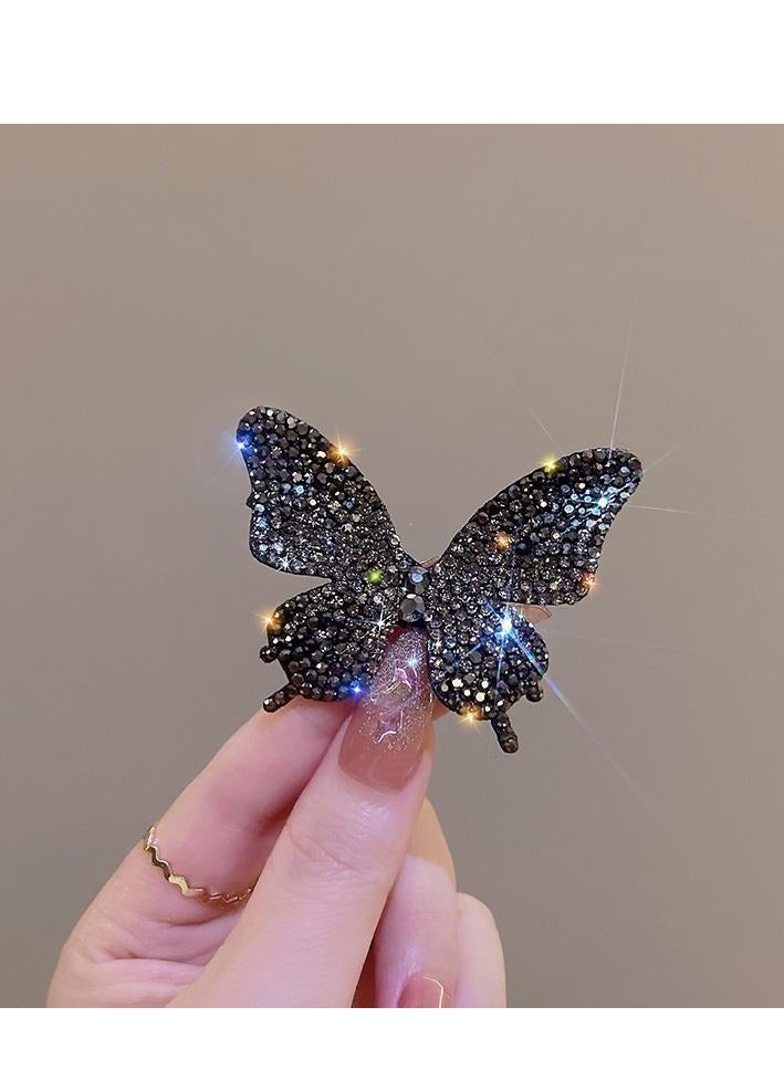 2 قطعة مصغرة حجر الراين الماس فراشة كليب - Image 5