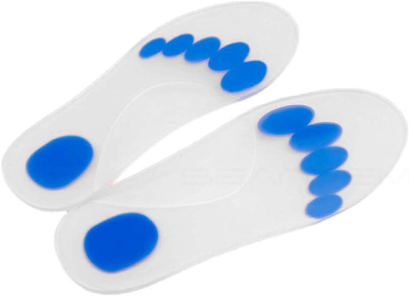 comfrt Child Silicone Arch Support Insole - Comfort Shock Absorption Slow Pressure Correction Shoe Pad, Kid Full Length Sport Shoe Cushion, for Baby Teen Prevention of Flat Feet, Foot Orthopedic Insole (L) - Image 2
