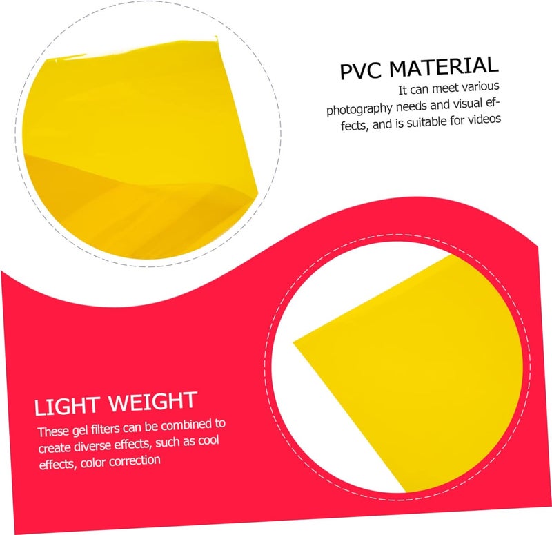 Unomor Color Filter Sunset Effect Lighting Film for Photography Video Pet for Creative Effects Easy to Use for Stage Theater Party Lighting - Image 4