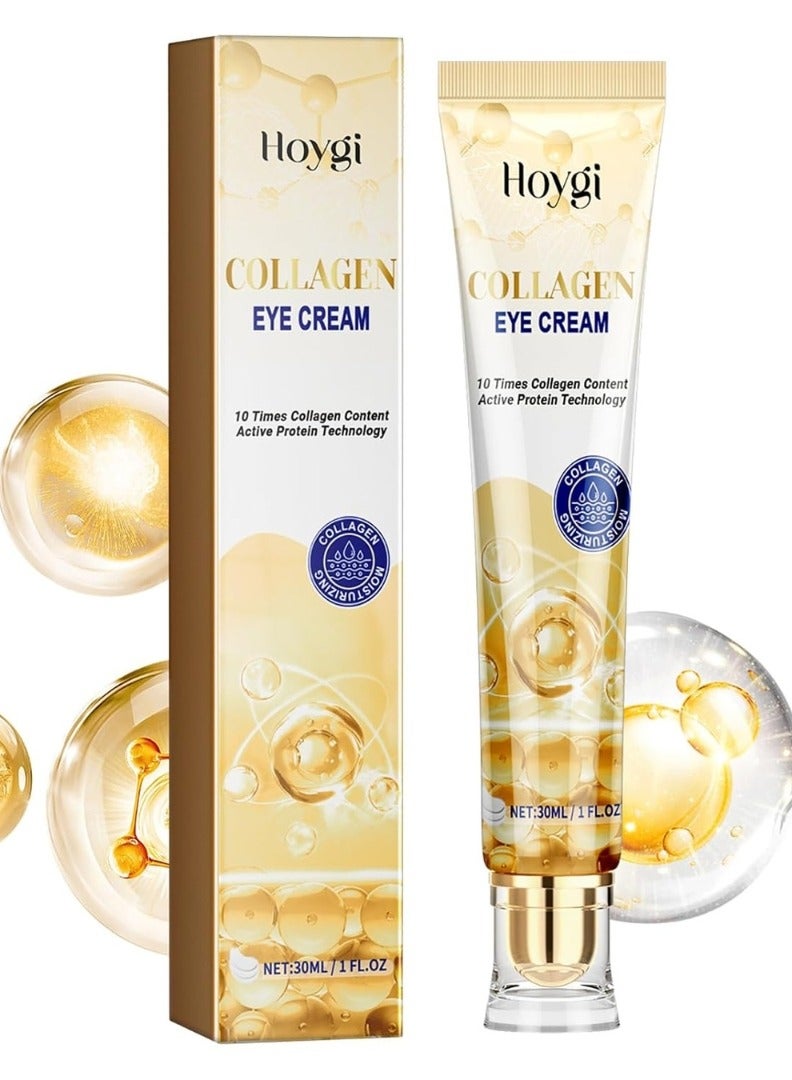 Hoygi Collagen Eye Cream Eye Bags Treatment for Women Firming Eye Treatment Anti Aging Eye Cream for Puffiness and Bags Under Eyes Under Eye cream for Dark Circles Moisturizing Eye Serum  - Image 1