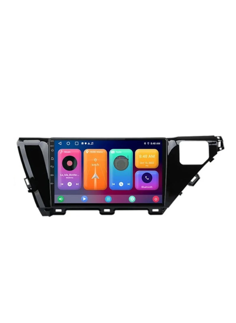MNT - The 2018-2020 Toyota Camry's display is part of the car's infotainment system. It runs on Android and supports features like Apple CarPlay and Android Auto, allowing you to easily connect your smartphone. It also offers a high resolution of up to 1080 pixels, making it excellent for displaying information and maps clearly. - Image 1