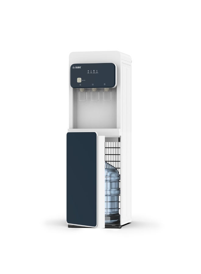 SURE 3-Tap Bottom Loading Water Dispenser – Instant Hot, Cold & Room Temperature Water, Child Safety Lock, Stainless Steel Construction, Triple Faucet System, Suitable for Home & Office, 220-240V – SBL2270WP SBL2270WP Black - Image 1