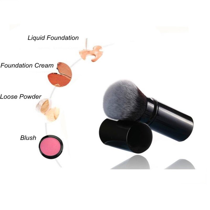 Sinide Retractable Makeup Blush Brushes, Sinide Professional Kabuki Brush Set - Best Foundation Brush Travel Kit for Mineral Powder,Contouring, Cream or Liquid Cosmetics - Image 5