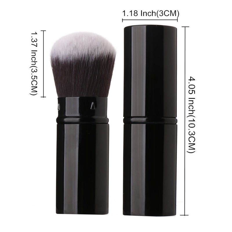 Sinide Retractable Makeup Blush Brushes, Sinide Professional Kabuki Brush Set - Best Foundation Brush Travel Kit for Mineral Powder,Contouring, Cream or Liquid Cosmetics - Image 2