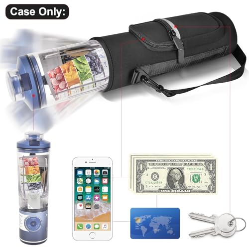 SAIKA Personal Blender Bag for Ninja Blast Max BC251/ BC151, Portable Cordless Blender Carrying Case with Reflective Strip, Shoulder Strap, Handle and Accessories Pocket (Cover Only) - Image 2